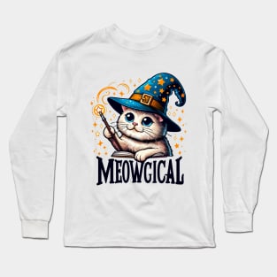 Meowgical: Cat Wizardry in Action Long Sleeve T-Shirt
